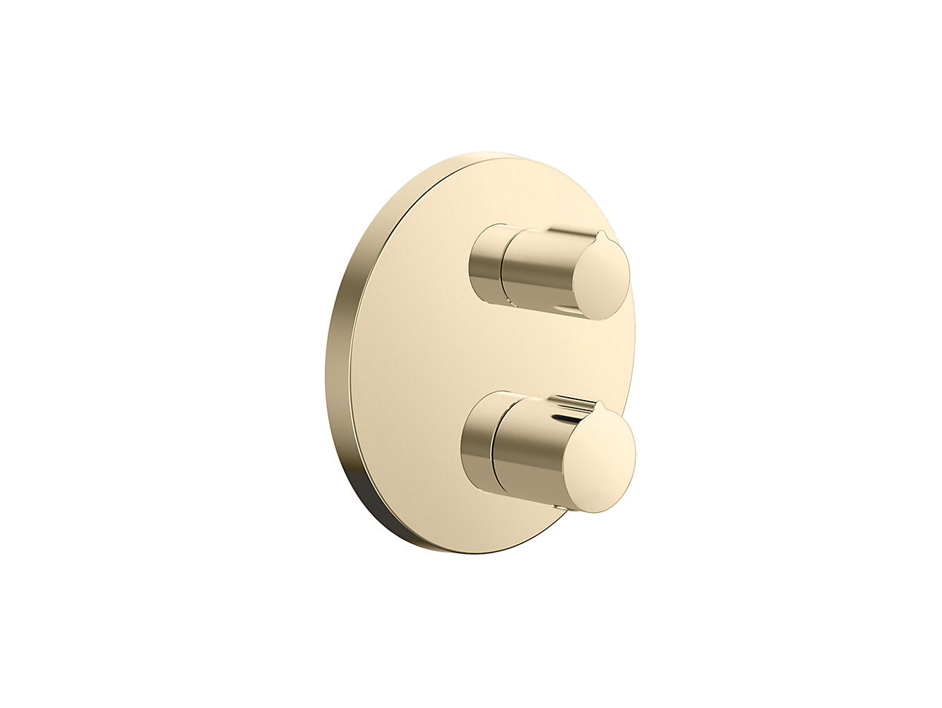 kohler K-20741IN-9FP-AF Organic thermostatic recessed bath and shower round trim  in french gold