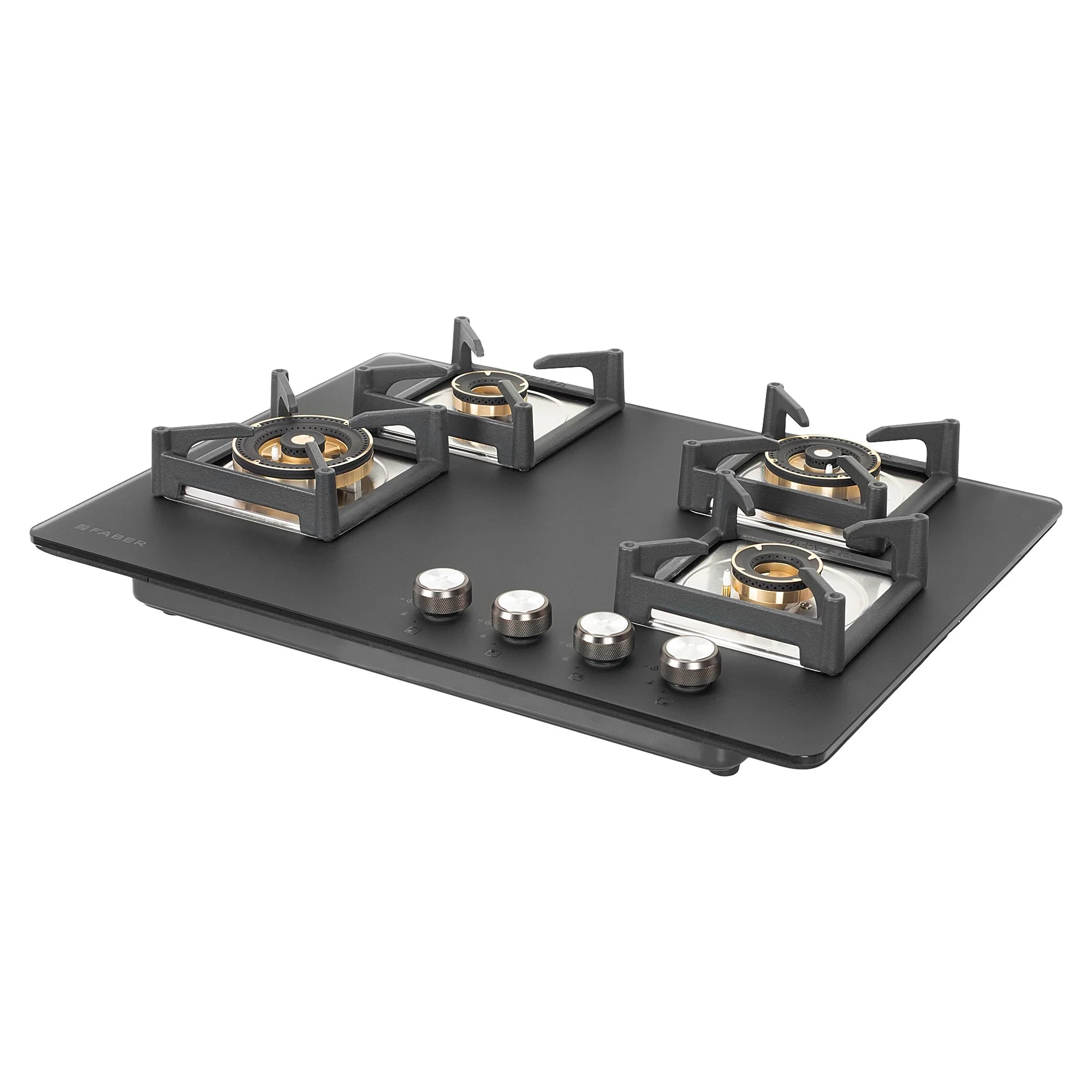 Faber HOB BELLA HT 754 BR 5 Full Brass Burners AI Black 75Cm