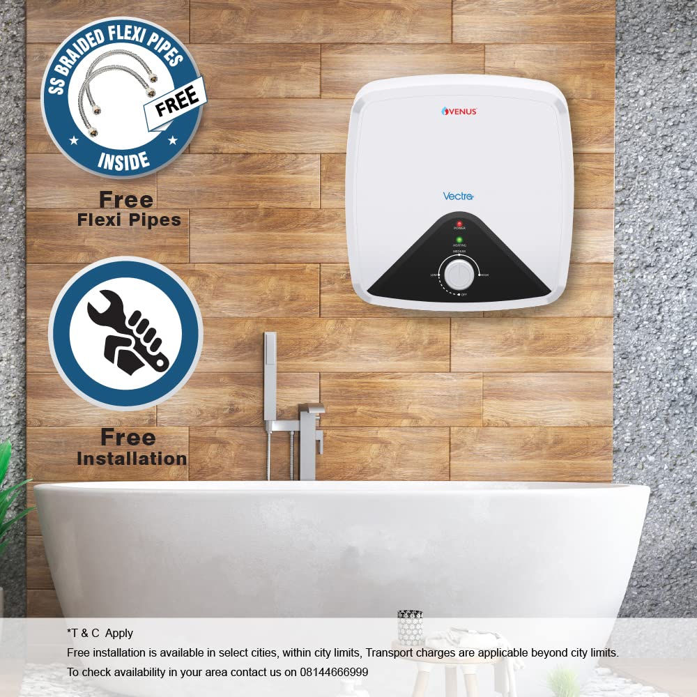Venus Vectra 10VS 10-L Water Heater Silver Sparkle