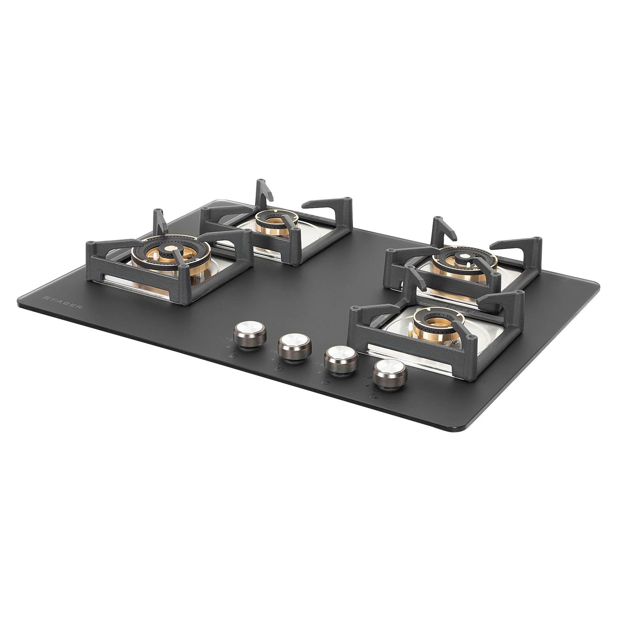 Faber HOB BELLA HT 754 BR 5 Full Brass Burners AI Black 75Cm