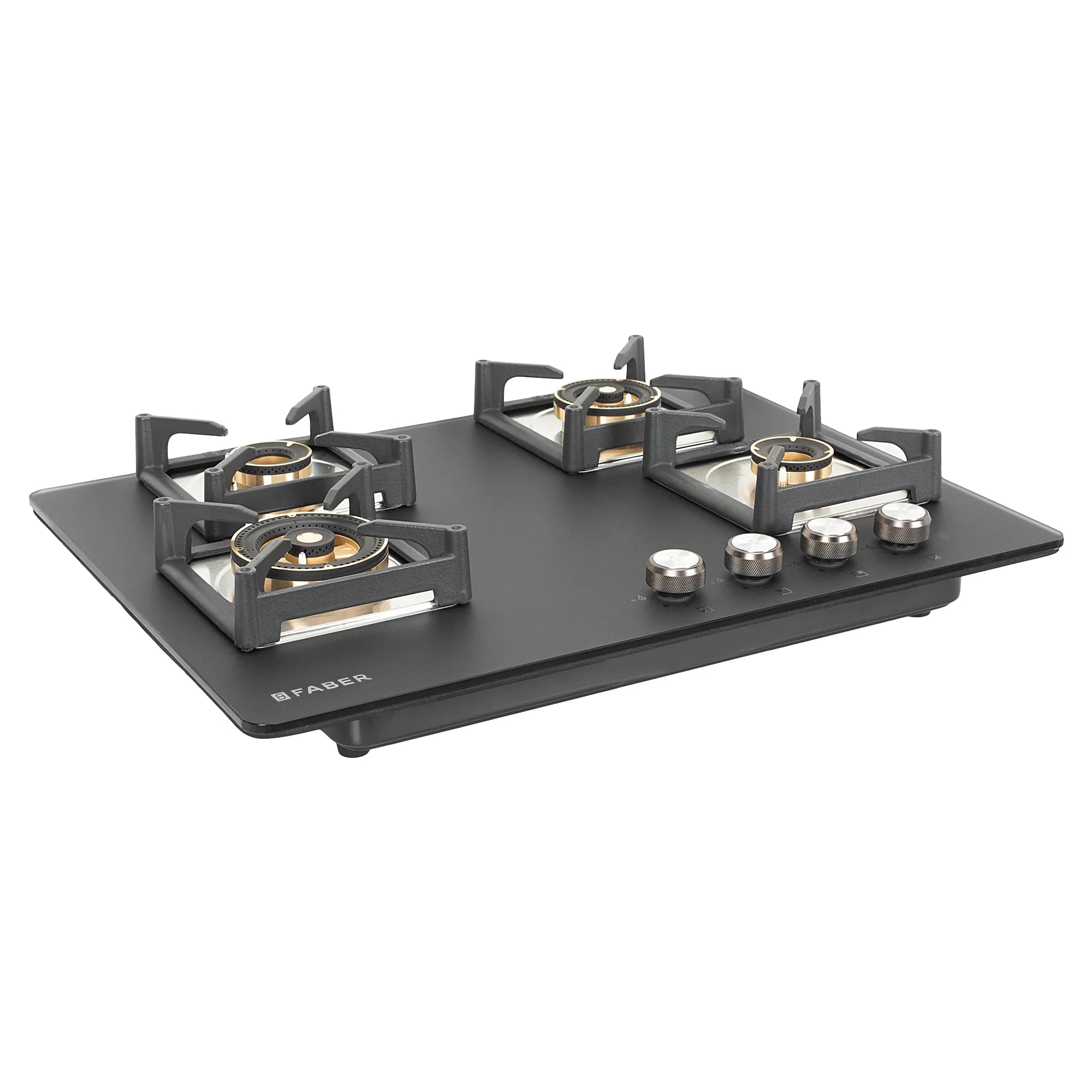 Faber HOB BELLA HT 754 BR 5 Full Brass Burners AI Black 75Cm