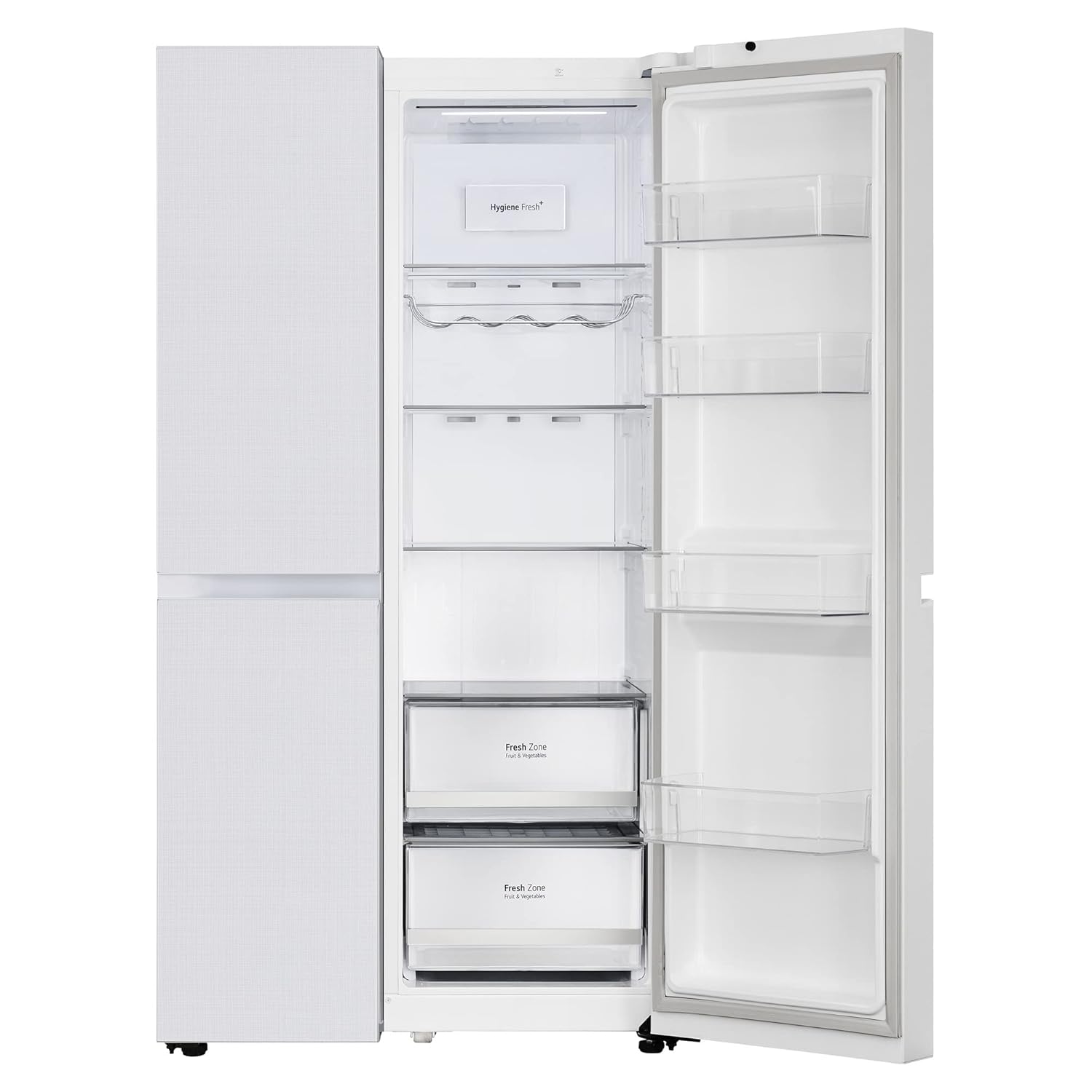 LG 655L Frost-Free Inverter Wi-Fi Side-By-Side Refrigerator (GL-B257DLWX) with Door Cooling+ & Hygiene Fresh - Linen White