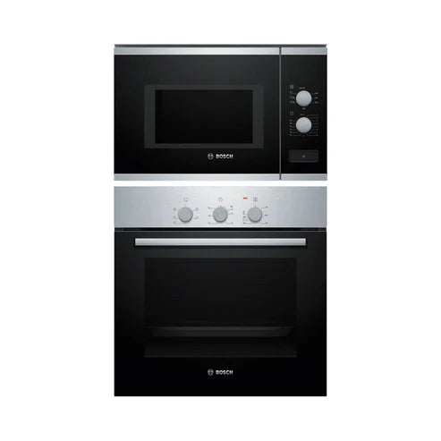 Bosch Built-In Oven HBF011BR1I + Microwave Series 4 BEL550MS0I: Efficient Cooking Combo