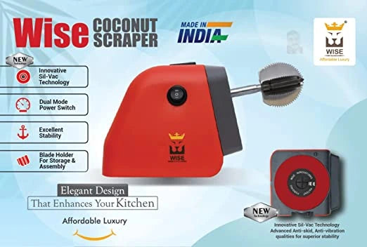 Wise Plastic Coconut Scraper, Red