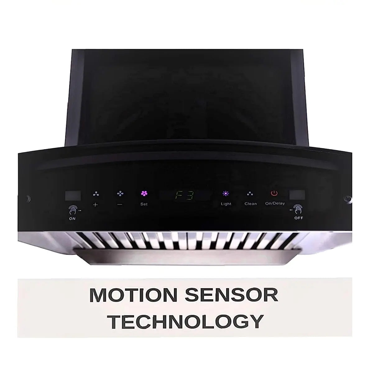 Alstorm Desire 90 cm 1300 m3/hr Auto Clean Chimney (Baffle Filters MS, Motion Sensor Control, Titanium Glossy Black)