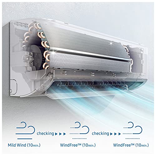 Samsung 1.5 Ton 3 Star Wind-Free Technology Inverter Split AC (Copper, Convertible 5-in-1 Cooling Mode, Anti-bacterial Filter, 2023 Model AR18CYLAMWK White)