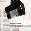 Faber Zenith FL HC SC BK 90cm Ducted Chimney with Odor Sensor (Black) - 1400m3/hr Auto Clean Wall Mount