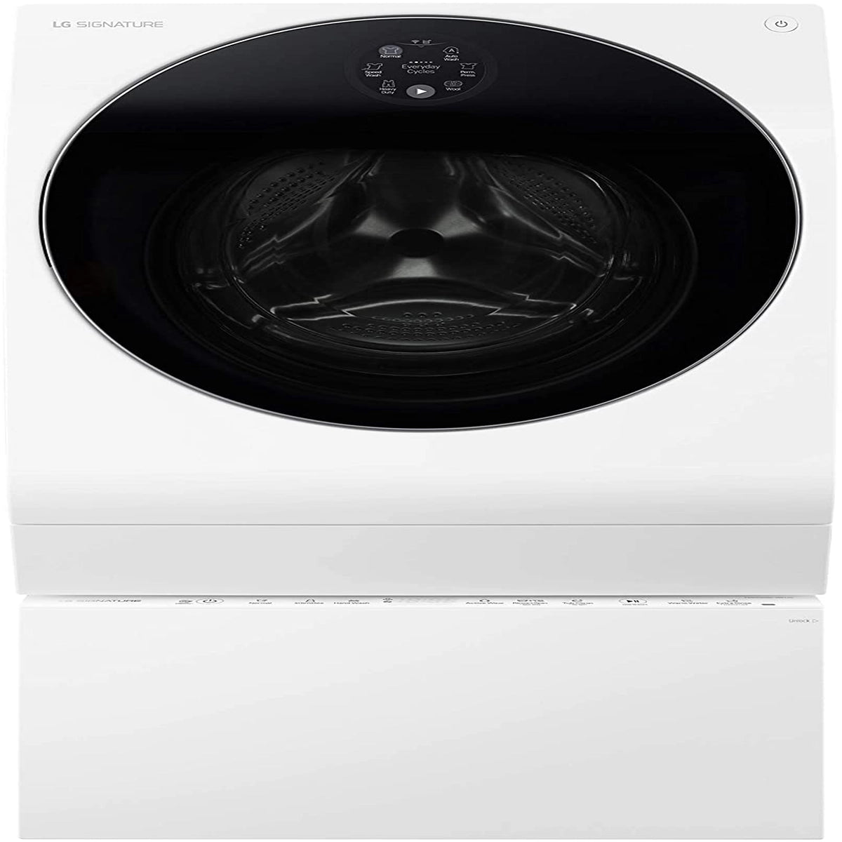 LG 12 kg/7 kg Inverter Washer Dryer with 2 kg Top Loading Washing Machine (Twin Wash, FH6G1BAPK22_FH8G5XDNK3, White, Inbuilt Heater)