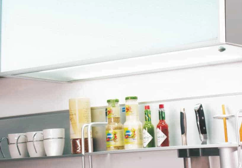 Inox Base Monted Quadrate Cablnet Light