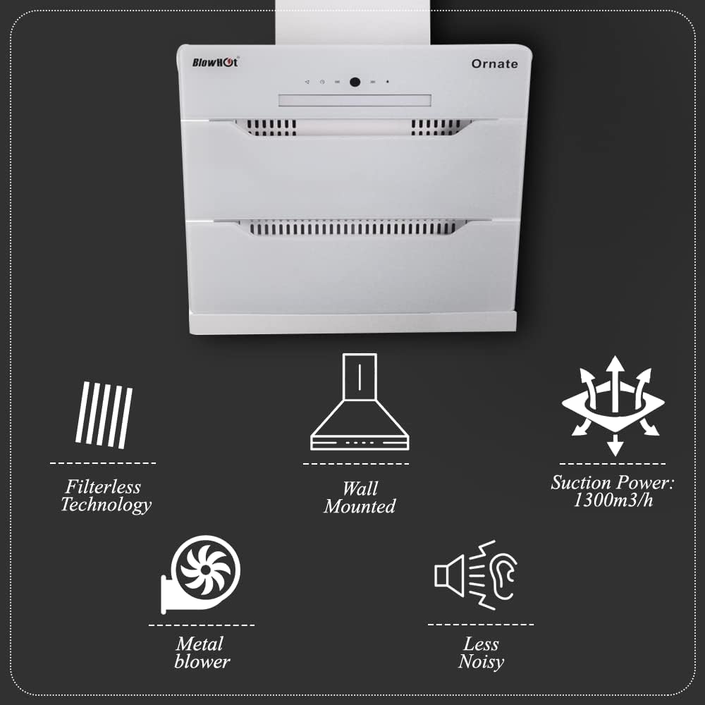 Blowhot Ornate White 60 Cm Chimney