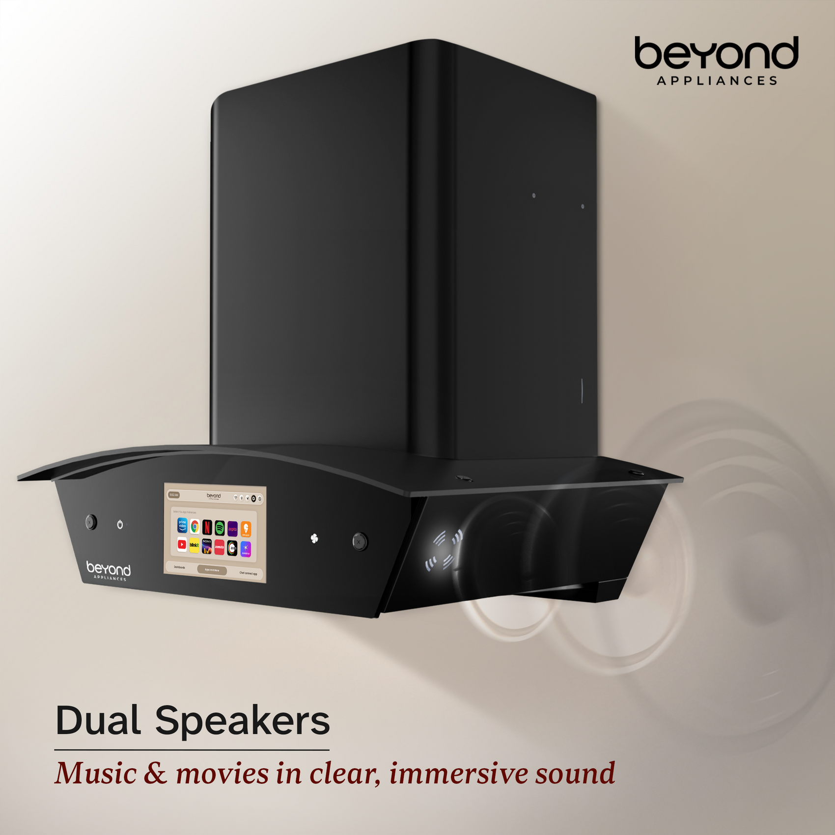 Beyond Asteria AC 60cm smart display and dual speakers