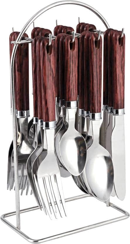 Dinette Touchwood Cutlery Set, 25-Piece, Brown