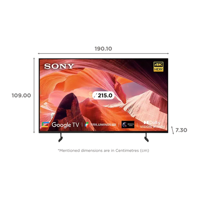 X80L 215cm (85) KD-85X80L 4K Ultra HD Smart TV with HDR and Google TV