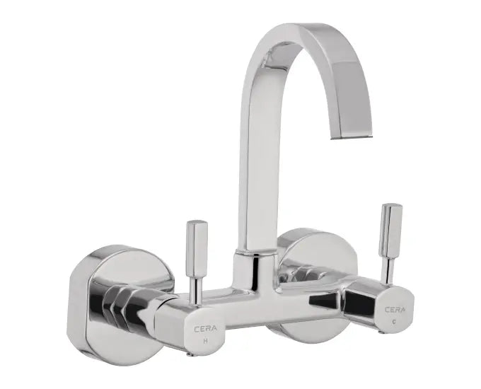 Cera Gayle F1014501 Brass Single Lever Sink Mixer (Silver)