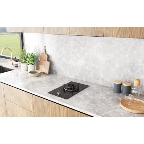 Electrolux EHG3141BC compact black gas hob installed in a modern kitchen worktop