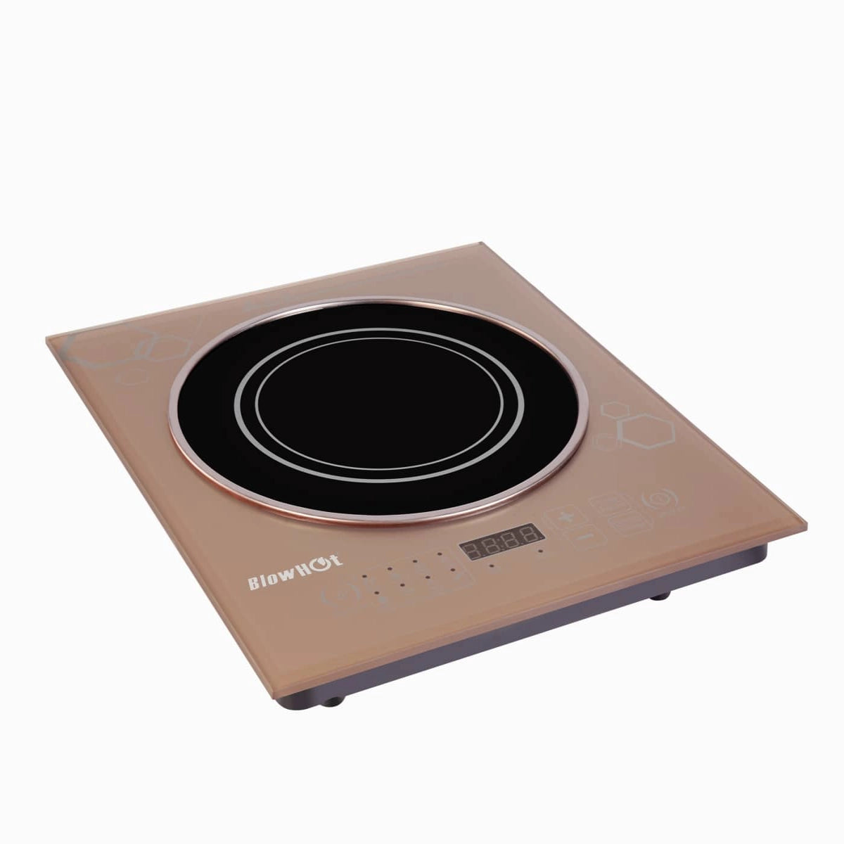 BLOWHOT 2000 Watt Feather Touch Ebony Induction Cook Top - 1 Year Warranty - (Brown)