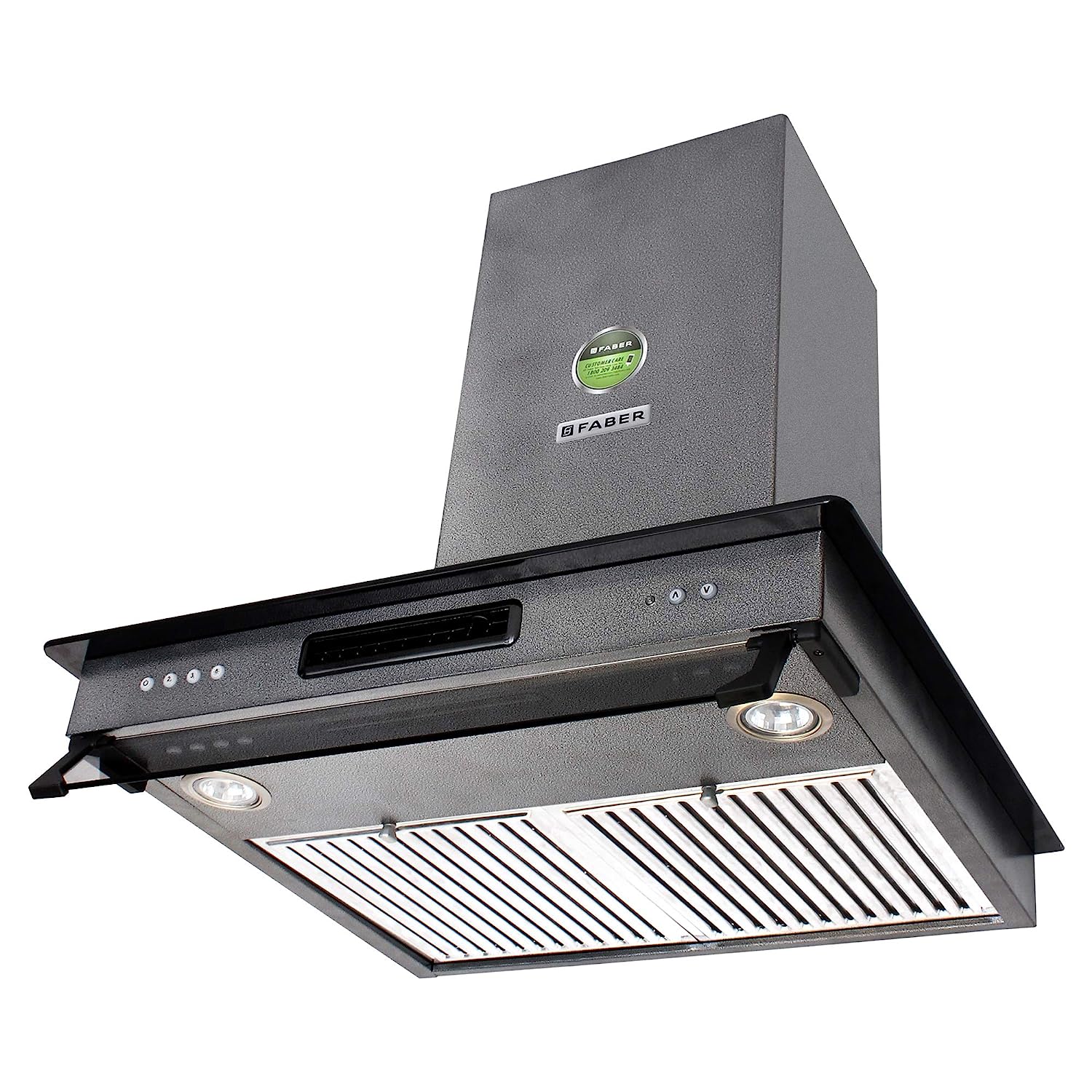 Faber 60 cm 1000 m3/hr Straight Glass Kitchen Chimney (HOOD 3N1 AEROSTATION GLAMOUR FT AS LTW60, 2 BFs, Antique Silver)
