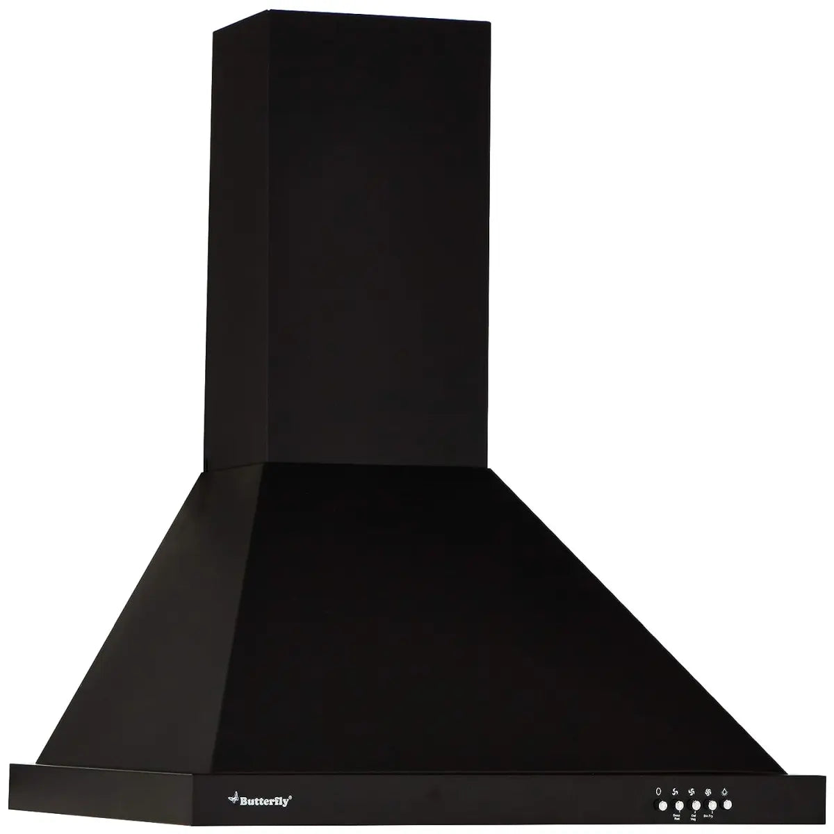 Butterfly Stainless Steel Pyramid Baffle Filter Kitchen Chimney with 60 Cm, 910 M3/H (Rhino Plus, Black)