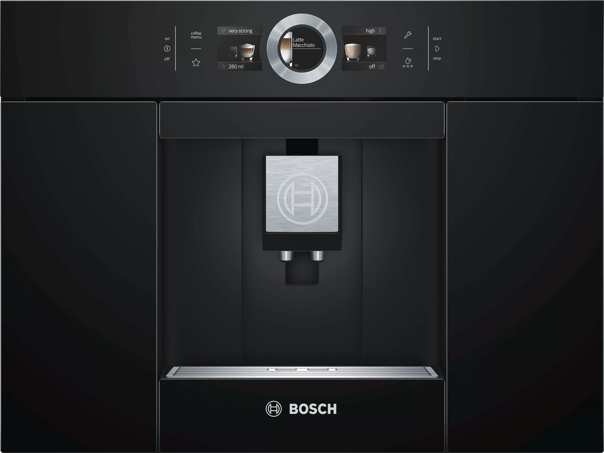 Bosch CTL636EB6 Series 8 built-in fully automatic coffee machine in black