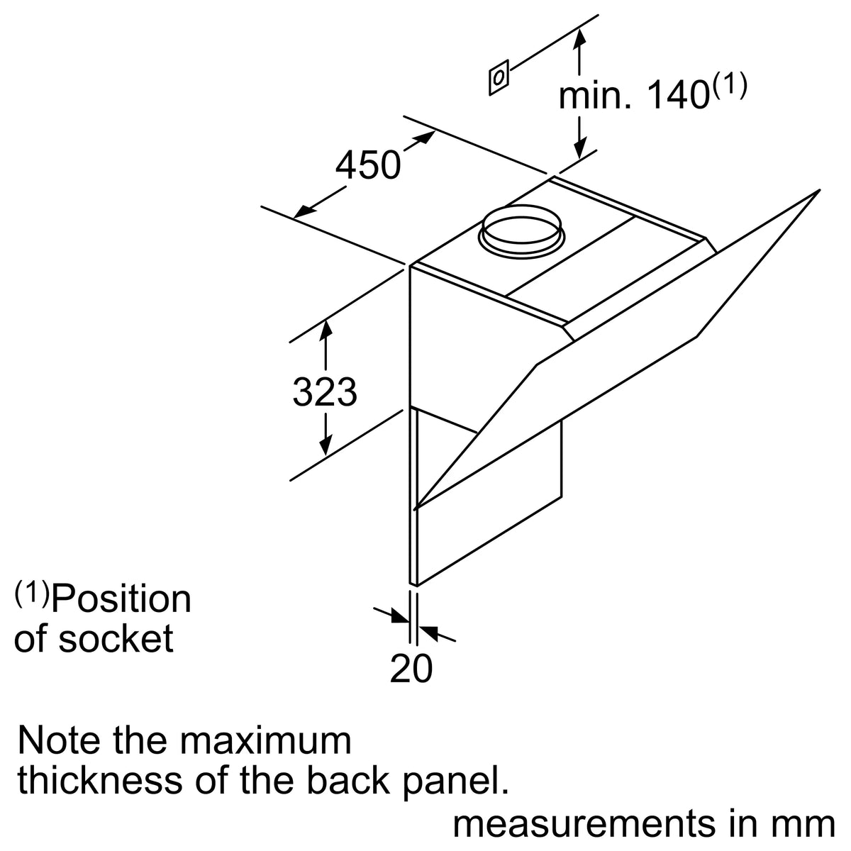 Bosch cooker hood care detail