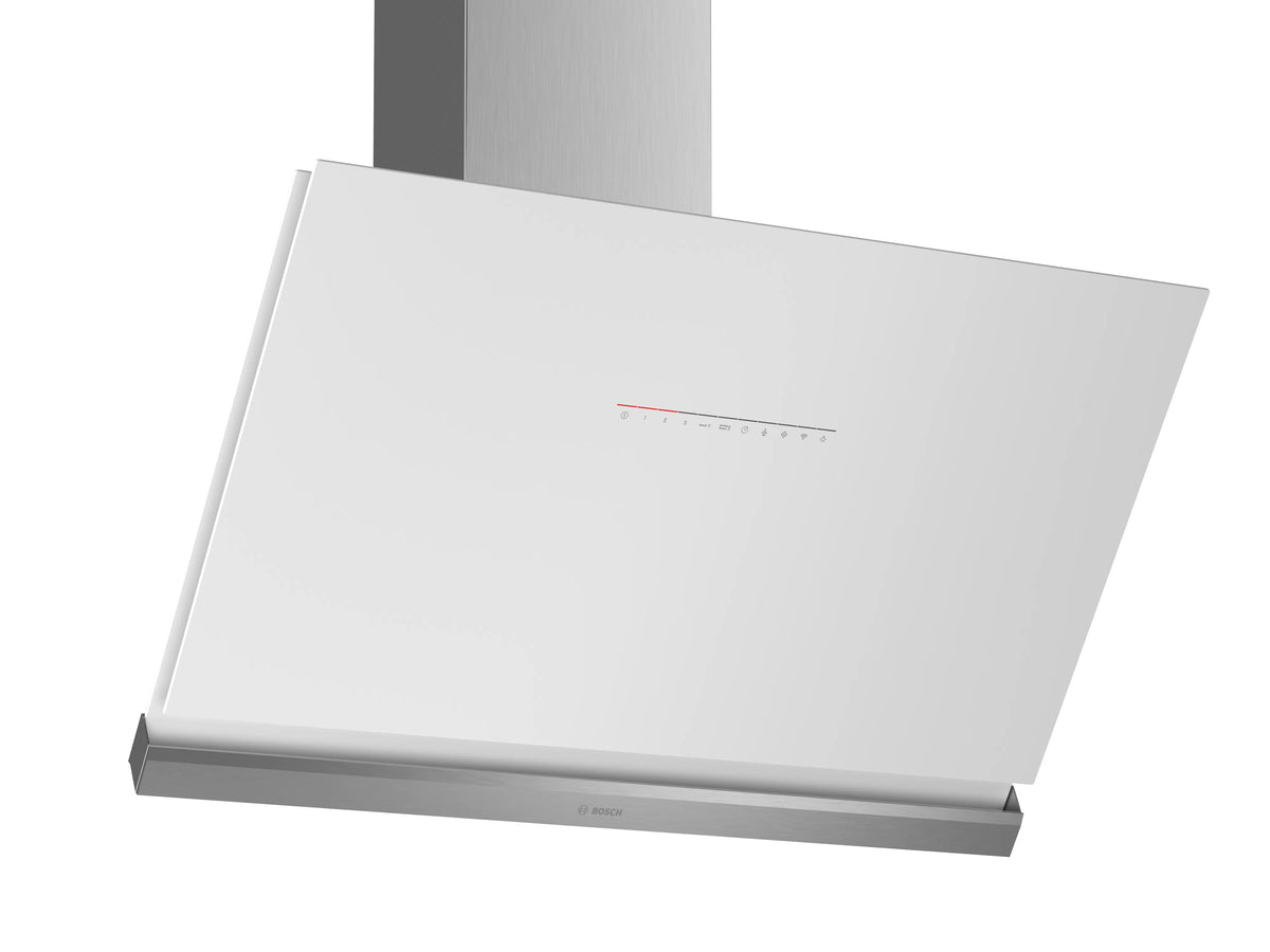 Bosch DWK98PR20I Series 8 white glass cooker hood