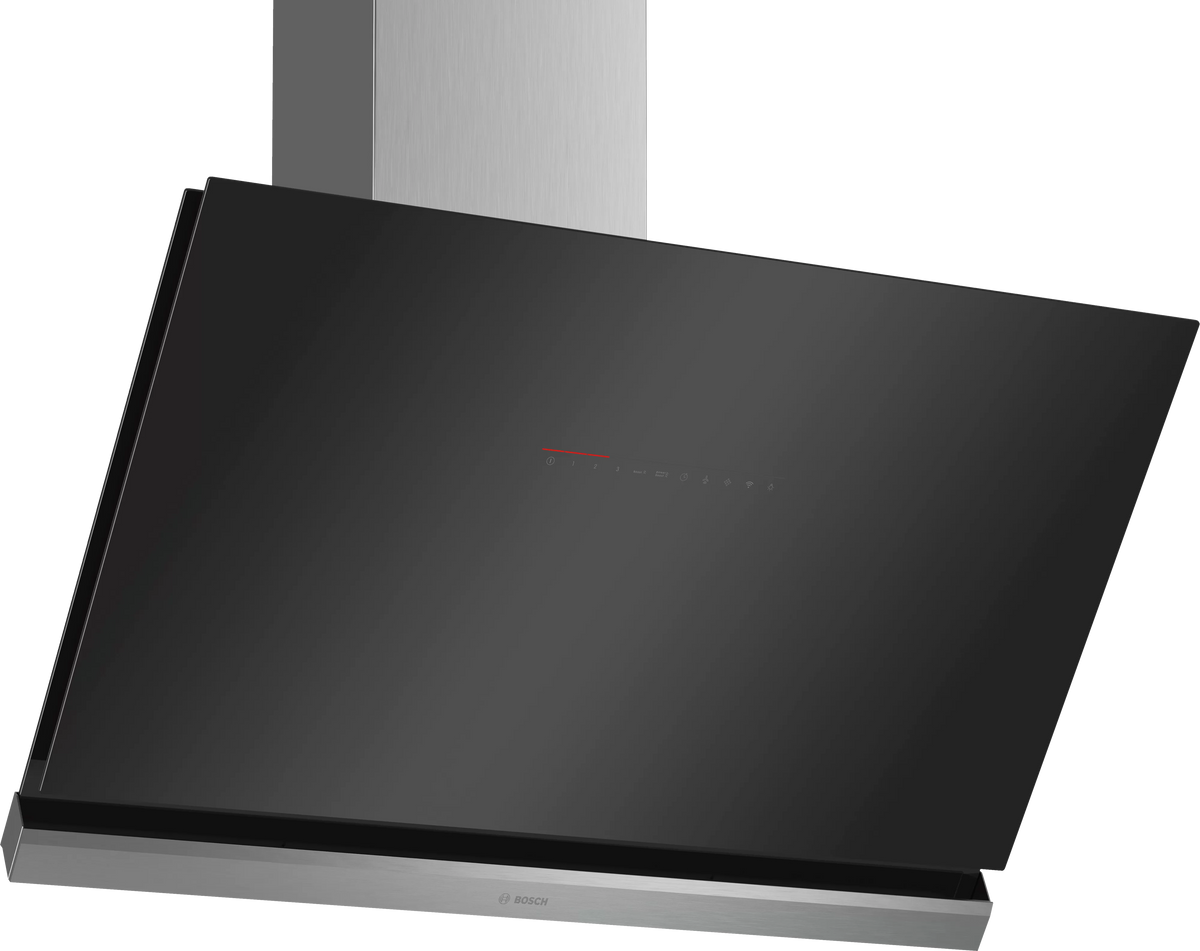 Bosch DWK98PR60I Series 8 90 cm black glass cooker hood