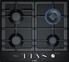Bosch PCH6A6M90I Series 6 60 cm Gas Hob - Black