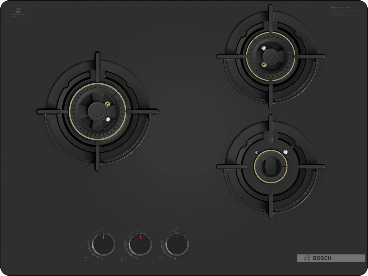 Bosch PNC7O6G20I 70 cm three-burner built-in gas hob