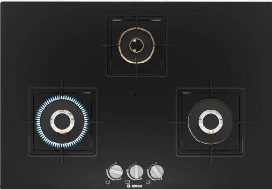 Bosch PND7B6F10I black glass three-burner hob