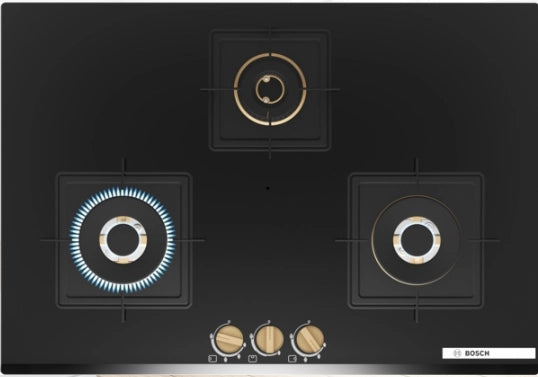 Bosch PND7B6G20I black glass three-burner hob