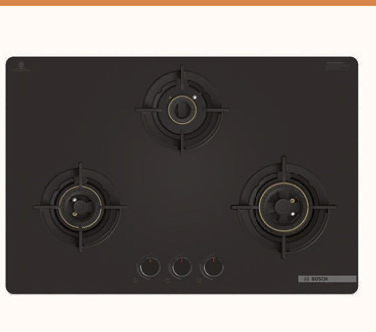 Bosch PNE7O6G20I 78 cm three-burner True Brass built-in hob