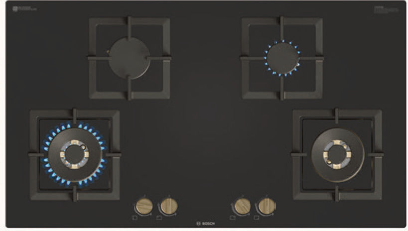 Bosch PNF9B6F21I 90 cm 4 burner built-in gas hob