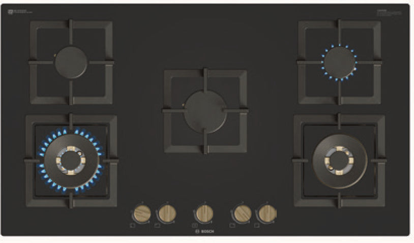 Bosch PNV9B6F21I 90 cm True Brass 2D built-in gas hob