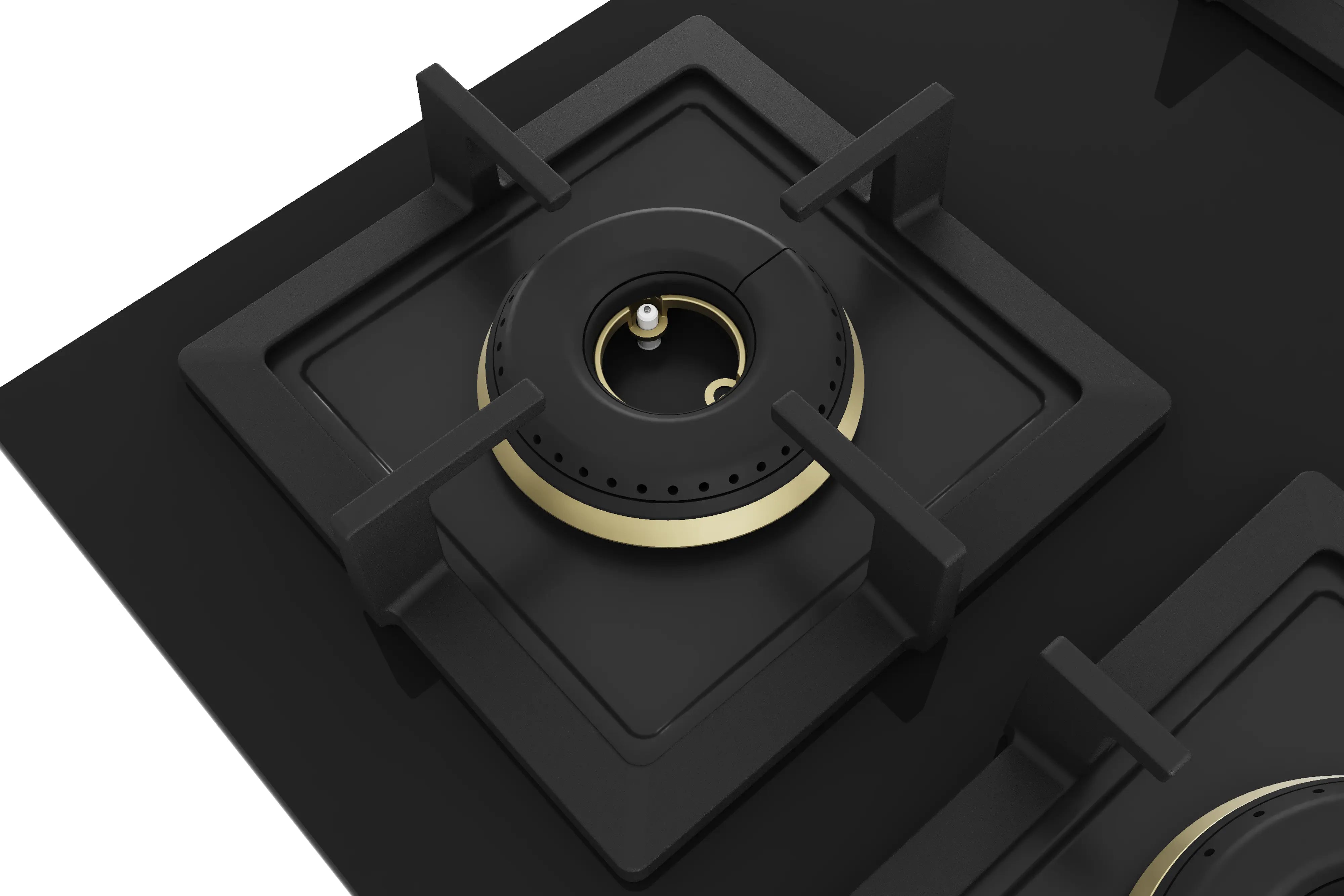 BOSCH PNH6B6F20I Automatic Glass Hob 4 Brass BURNER Black 60 CM