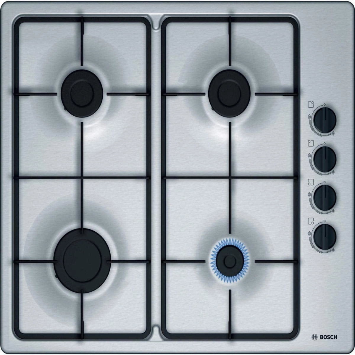 Bosch Stainless Steel Gas Hob with Integrated Controls (60 cm, Brass)