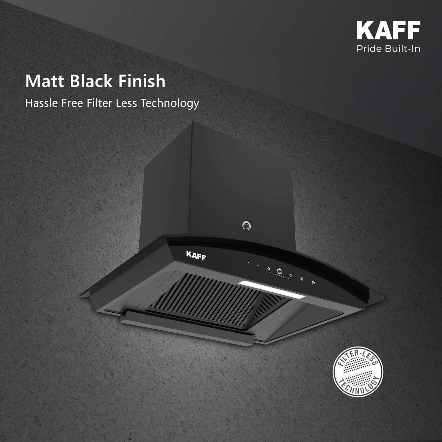 KAFF VASCO DC 60 Filter-less Smart Auto Clean Slant Kitchen Chimney 60 CM
