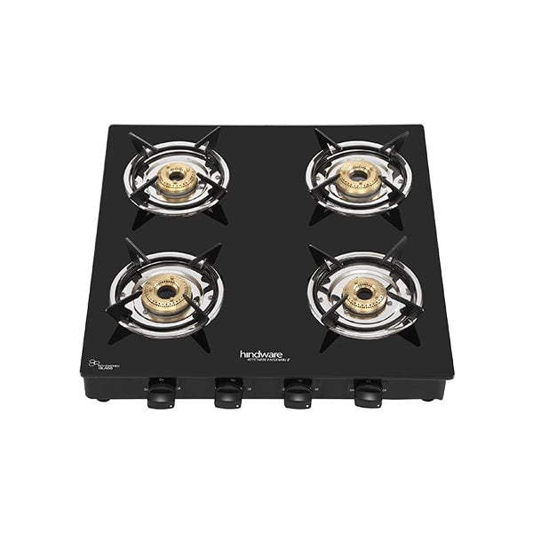 HINDWARE Gas stove Brio Plus 4 Burner Glass Top