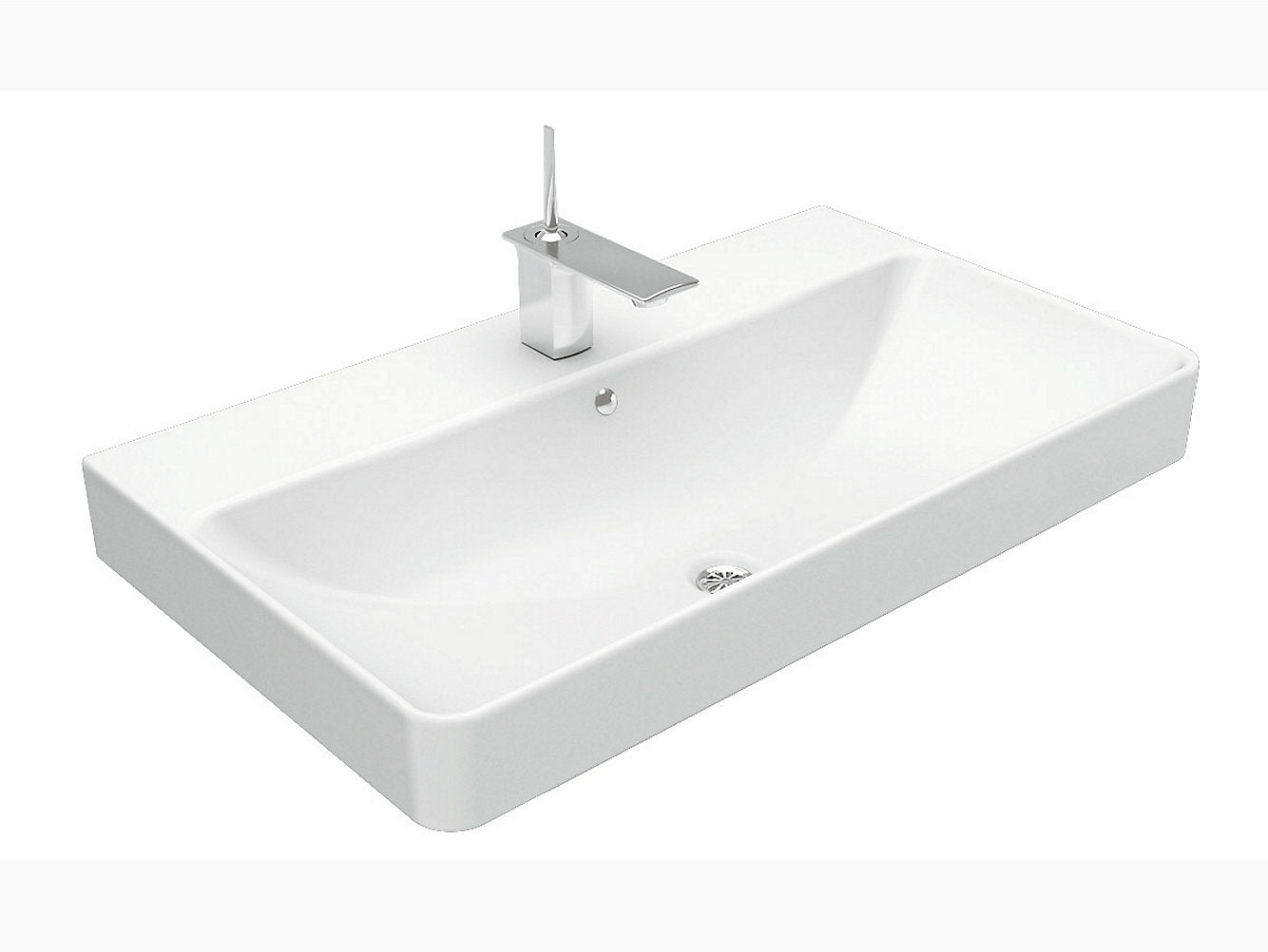 kohler K-2749T-1-0 900mm vanity top with single faucet hole in white