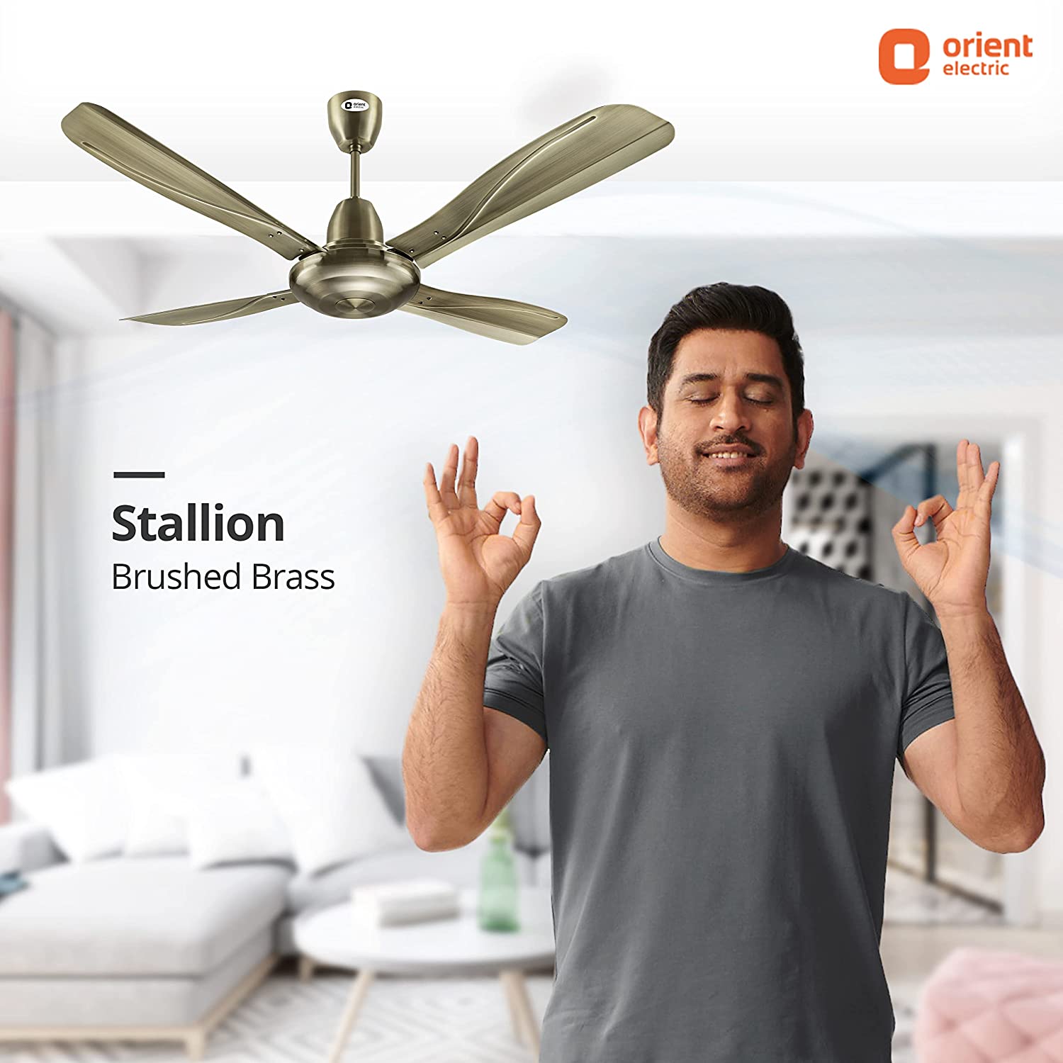 Orient Electric 1320mm Ceiling Fan Brushed Brass