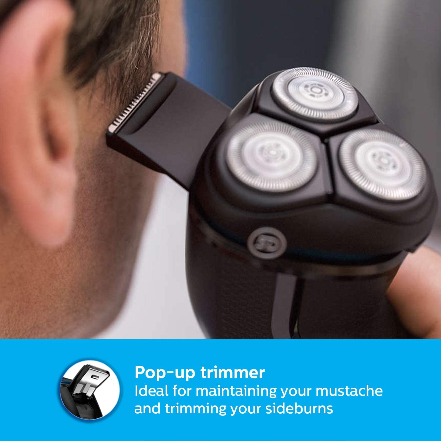 Philips Cordless Electric Shaver S3122/55, 5D Pivot & Flex Heads, 27 Comfort Cut Blades, Fast Charge, Up to 55 Min of Shaving