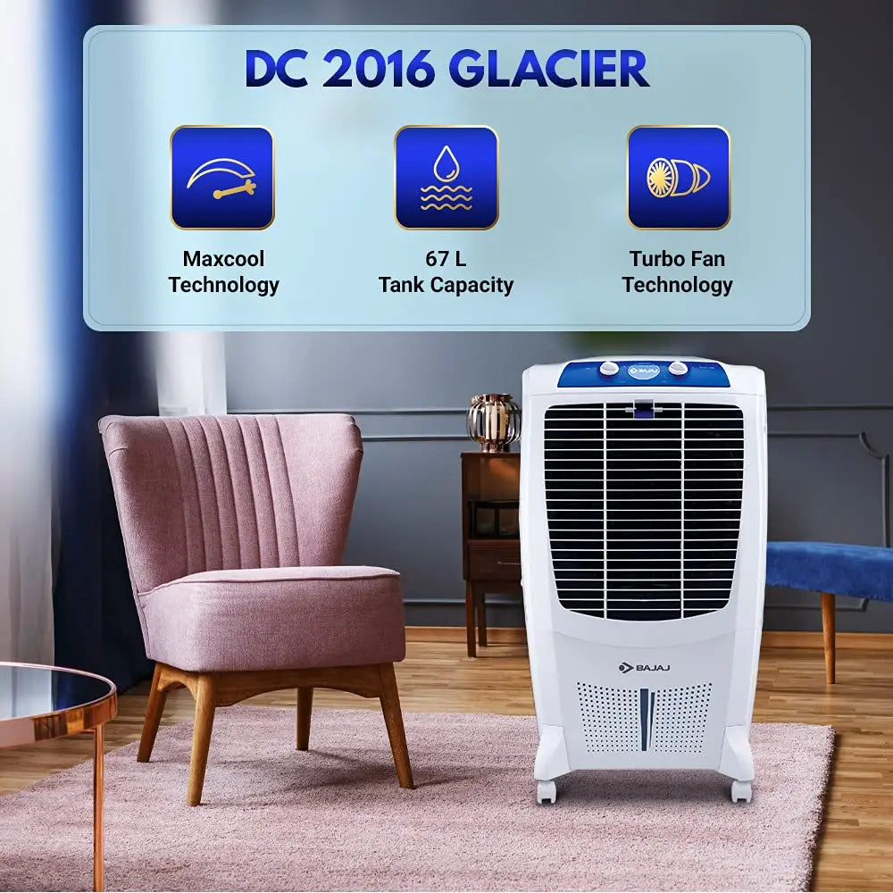 Bajaj DC2016 67L Desert Air Cooler with DuraMarine Pump White