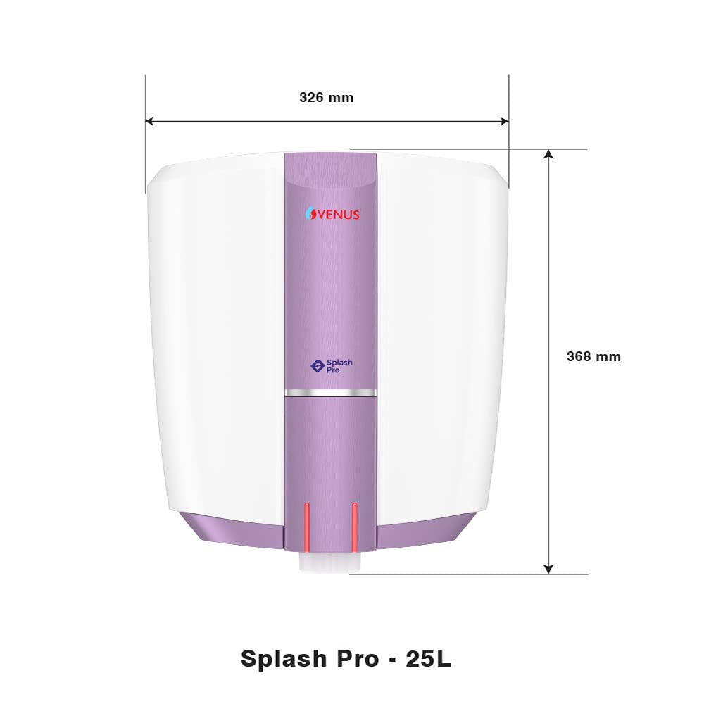 Venus Splash Pro Storage Water Heater (10 Litre, White/Purple Haze)