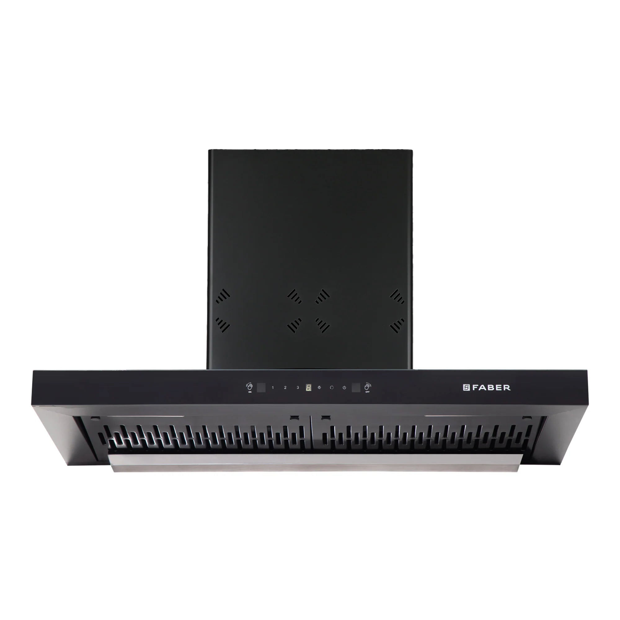 Faber Chimney CYGNUS Smart IN 3D HC SC FL BK 90 Cm Touch with Gesture/ Remote control Black