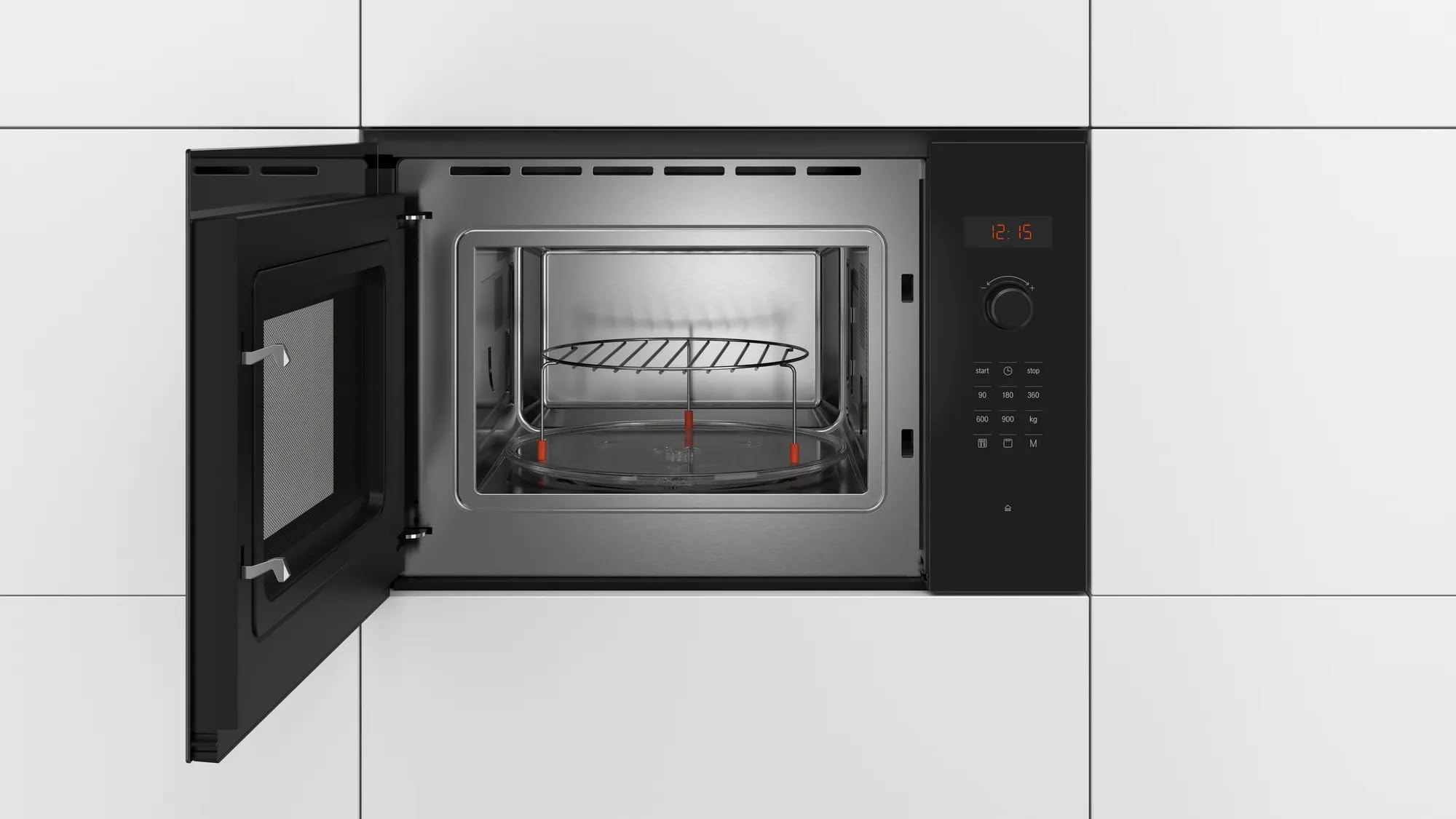 Bosch 25 Litre Series 6 Built-In Microwave Oven Stainless Steel Microwave Oven (BEL553MB0I,Black)