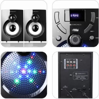 ZEBRONICS ZEB-UDAAN 4 BTRUF 60 W Bluetooth Home Theatre  (Black, 4.1 Channel)