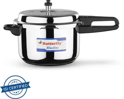 Butterfly Blue Line 7.5 L Induction Bottom Pressure Cooker  (Stainless Steel)