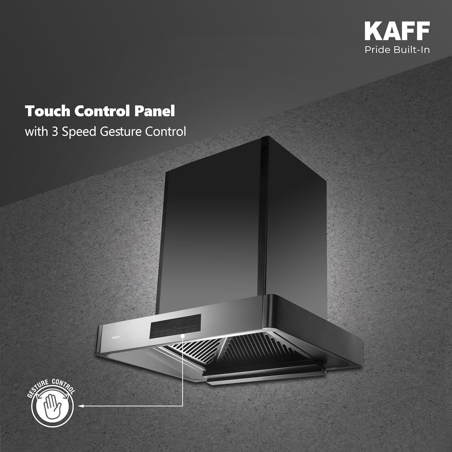 KAFF XPRO 60cm Kitchen Chimney | 1400 m³/hr Suction | Filterless Auto Clean | Motion Sensor & Touch Control