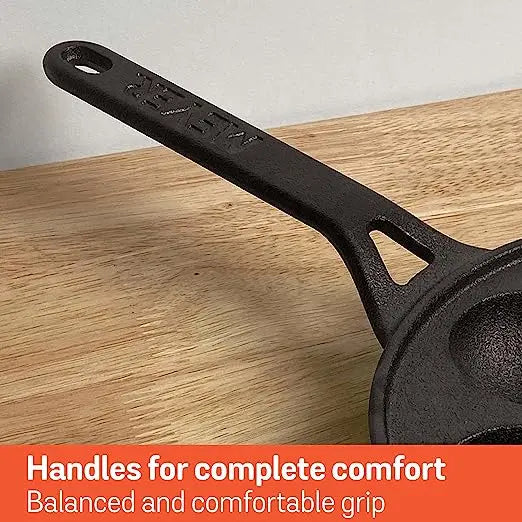 Meyer Cast Iron Appam Pan (Gas Compatible) 48484 20cm Black