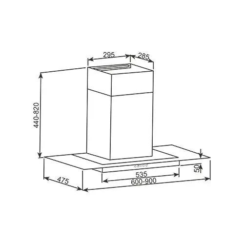 Kaff Ideal Mx BF 60 Cm Cooker Hood