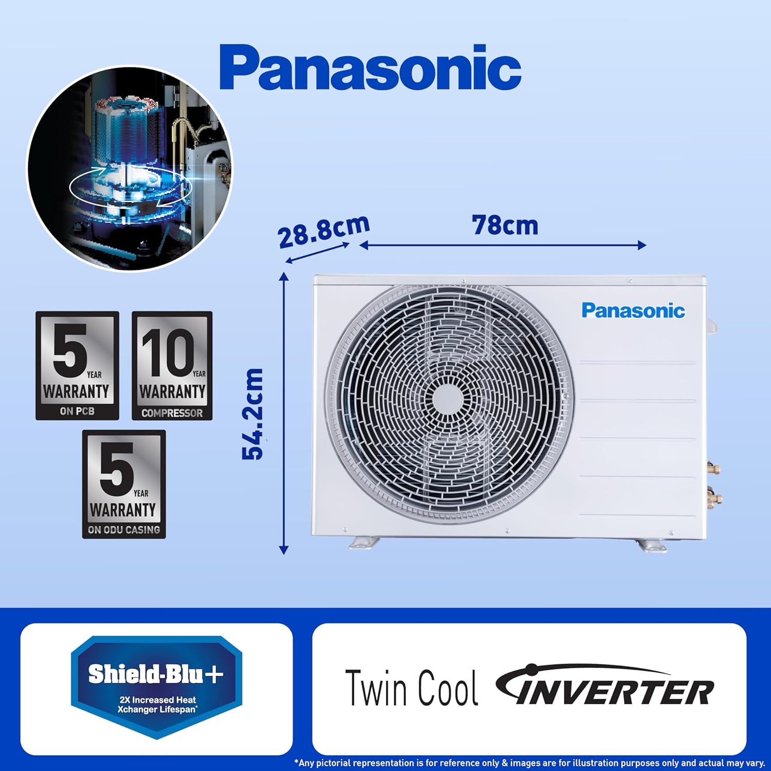 Panasonic 1.5T 5 Star Wi-Fi Inverter Smart Split AC CS/CU-HU18AKYF